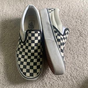 Platform Checkered Vans
